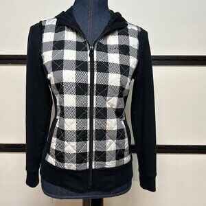 Ralph Lauren Black & White Hooded Jacket w/Pockets, Size XS